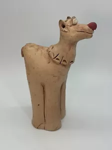 Schlammtupfer Keramik Weihnachten rote Nase Rentier Figur 8" Balsam, NC - Bild 1 von 12