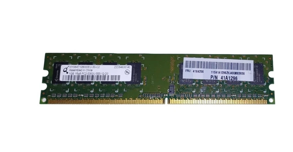 Memoria DDR2 HYS64T128000EU-3S-C2 Qimonda 1GB PC2-5300 DDR2-667MHz CL5 240-Pin - Immagine 1 di 1