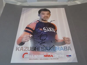 Kazushi Sakuraba Firmado Bellator 8x11 Promo Autografiado Beckett BAS COA 1C - Imagen 1 de 5