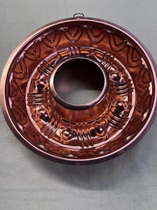 Vtg Copper Anodized Aluminum Bunt Pan 3.5 Cup 8.5" Diam Hanging Wall Decor Mold - Picture 1 of 5