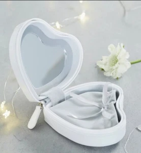 The White Company Leather Heart Jewellery Case - White #8 - Picture 1 of 1