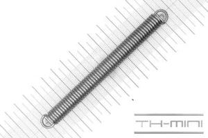 Molla di trazione 2 mm gancio occhiello 12 x 126 mm 18,5 kg spirale acciaio inox metallo - Foto 1 di 1