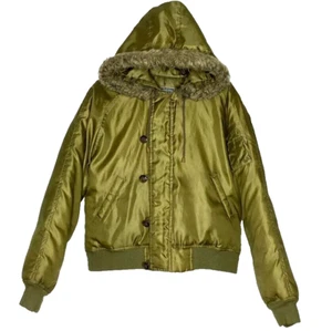 Steve & Barry's Double Down Puffer Jacket Youth Boy's Size XL Green Full Zip - Picture 1 of 8