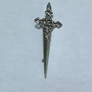 Celtic Knot Kilt Pin Silver Plated # 279 - Picture 1 of 6