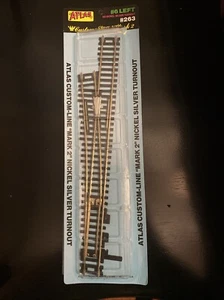 NEW!! ATLAS 263 HO SCALE NICKEL SILVER #6 Mark 2 LEFT HAND TURNOUT - Picture 1 of 3