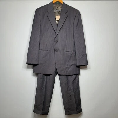 Ralph Lauren Brown Wool Striped 2 Piece Suit 42R - Image 1 of 4