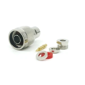 10 piezas conector de RF N abrazadera macho (stock de EE. UU.) aislamiento de teflón, cuerpo de níquel - Imagen 1 de 8