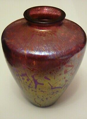 Royal Brierley Art Studio Glass Vase Raspberry Colour  • 8£