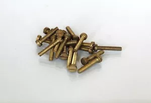 Vintage Brass 4 BA x 3/4" Slotted Cheese Head MACHINE SCREWS x 20 - Picture 1 of 5
