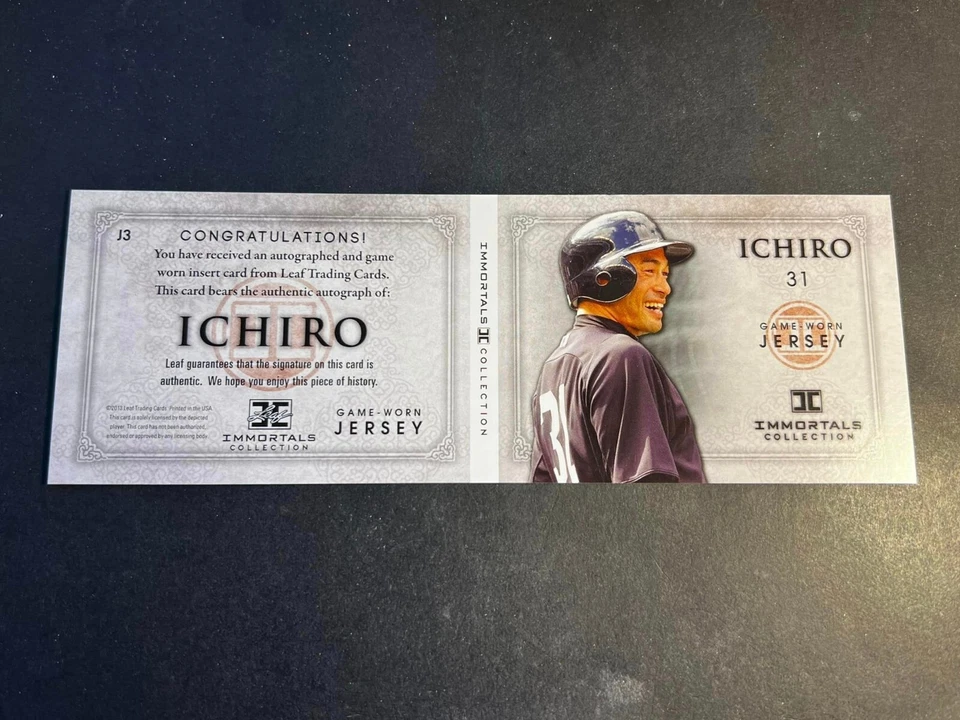 2013 Leaf Ichiro Immortals PROOF MISSING AUTOGRAPH & Serial # BOOKLET #J3 - Image 1 of 2