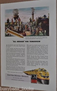 1947 Electro Motive Diesel advertisement, Union Pacific RR, Golden Spike locos - Imagen 1 de 3