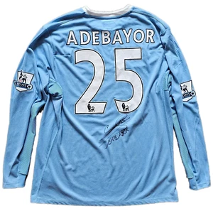 Emmanuel Adebayor 25 Manchester City 2009-2010 Signed Football Shirt Match Worn - Picture 1 of 12