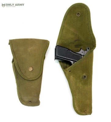 Vintage Belgian Army SIG SAUER COLT 1911 Canvas Pistol Holster Original Military - Image 1 of 4