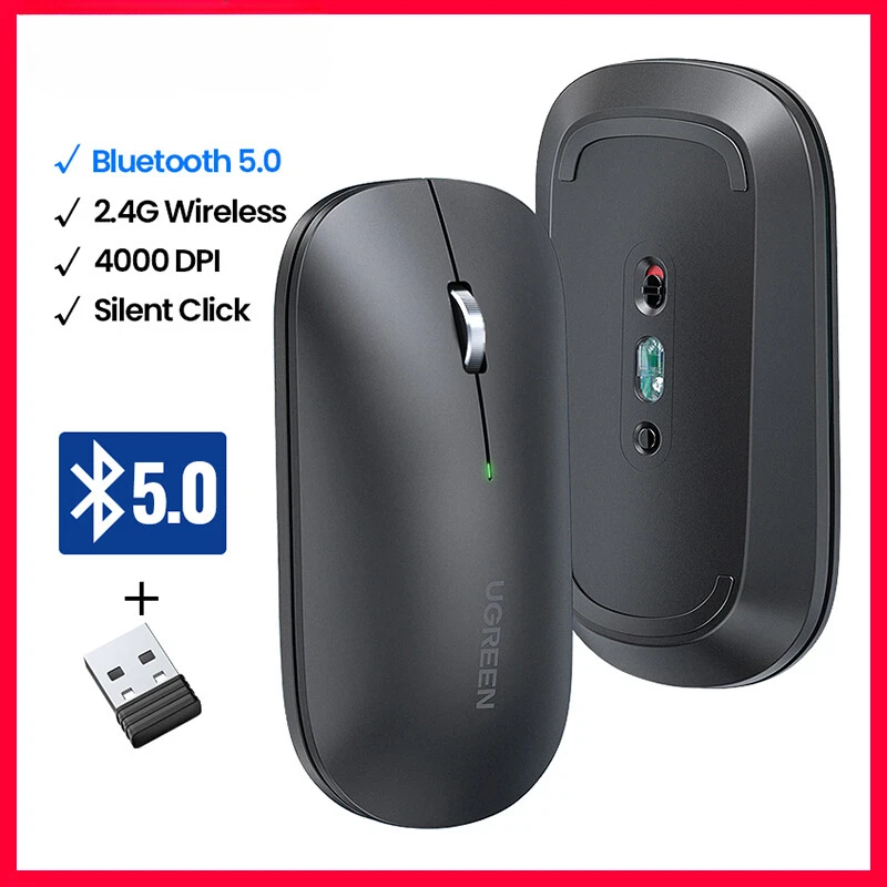 Wireless Bluetooth Silent Mouse for MacBook Tablet Computer Laptop PC Mice New - Image 1 of 4