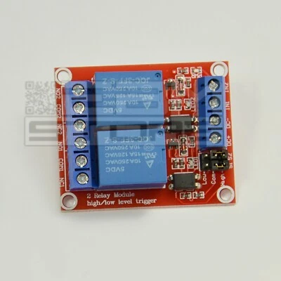 Scheda 2 relè 5Vdc relay arduino - ART. CQ02 - Immagine 1 di 3