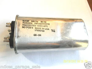 QTY-2 6.9 MF 660 VF 60 HZ RONKEN P91A22695H12 17506729 PARALLAX RV CAPACITOR - Picture 1 of 3