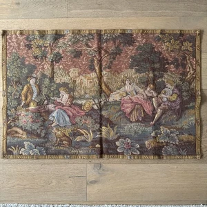 Französischer Wandteppich mit Pastoralem Barockmotiv zum Aufhängen von 1940 - Bild 1 von 14