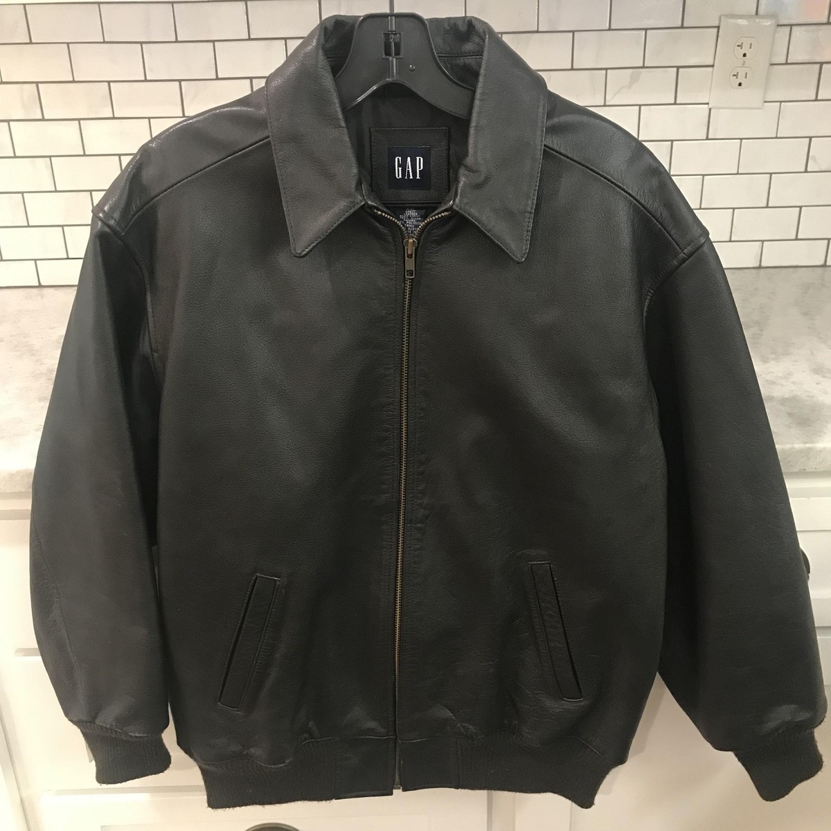 OLD GAP 00s〜 cow leather bomber jacket OLD GAP 00s〜 cow leather bomber jacket OLD GAP 00s〜 cow leather