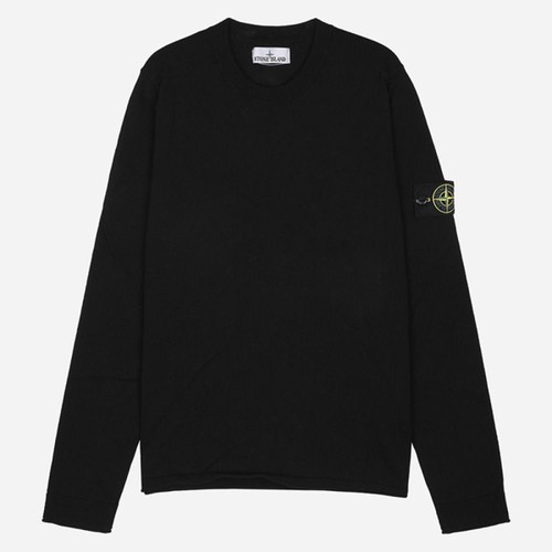 Stone Island 5S Logo Patch Maglia Nero 136610669