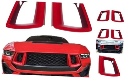 Insertos de parrilla delantera premium Mustang GT & GT 2024+ () rojo brillante Foto 1 de 4