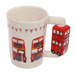 London Icons Red Routemaster Bus 400ml Ceramic Mug ๐ Bus Shaped Handle Gift - Picture 1 of 4