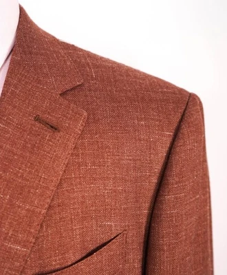 Blazer Ermenegildo Zegna vermelho sólido cashmere/seda/linho 48L US$ 2.995 - Imagem 1 de 4