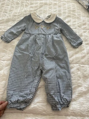 Cecil and Lou Boys 2t GUC Longall Romper Ducks Thanksgiving Fall Cute - Image 1 of 4