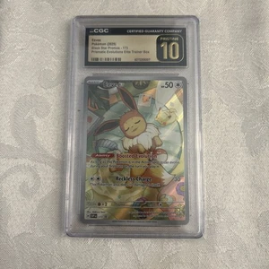 Pokemon CGC 10 Pristine Prismatic Evolutions ETB Promo Eevee SVP173 - Picture 1 of 2