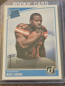 2018 Panini Donruss Nick Chubb Rated Rookie #308 - Cleveland Browns - Picture 1 of 2