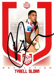 Signed 2024 St George Illawarra Dragons NRL Revolution SE Card - Tyrell Sloan - Picture 1 of 3