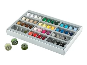 Juego de bobinas pre-enrolladas Crelando 48 piezas - hilo de coser de poliéster para toda máquina - Imagen 1 de 2