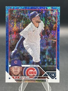 2023 Topps Series 2 PJ HIGGINS Blue HOLO Foil #338 #’d 413/999 Cubs - Picture 1 of 5