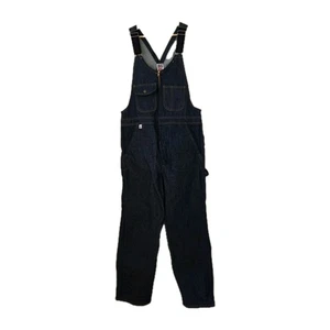 Big Bill Bib Overall Mens 36 R Navy Denim 92 NAY 47246 Carpenter Unlined Pockets - Picture 1 of 18