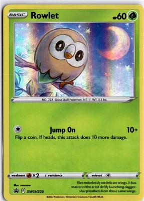 Rowlet Promo SWSH: Sword & Shield Promo Cards SWSH220 NM - Image 1 of 2