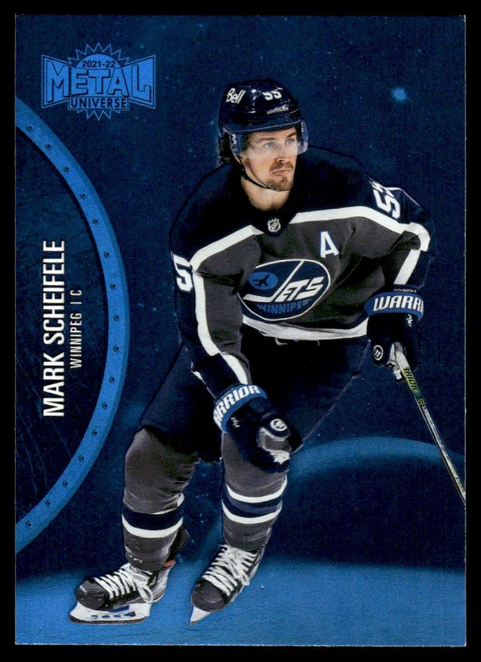 2021-22 SkyBox Metal Universe Blue Spectrum Mark Scheifele Winnipeg Jets #124 - Image 1 of 2