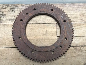 Large Rusty Metal Industrial Ring Gear 10" Picture Frame Wall Art Steampunk - Picture 1 of 7