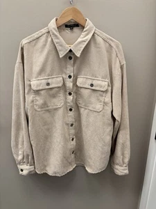 Samt Herz Marke Damen hellbraun Cord Stil Button Down Freizeithemd neu ohne Etikett XL - Bild 1 von 9