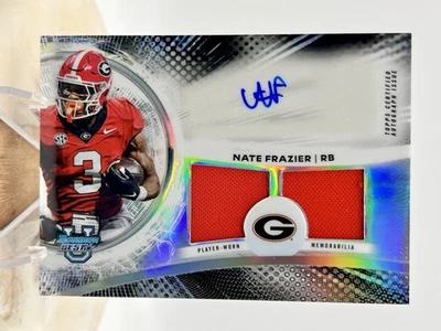 Bowmans Best Nate Frazier 2025 parche doble automático usado por el jugador #dra-nf Georgia Foto 1 de 4