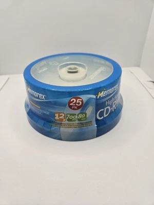 全新 Memorex 高速 CD-R 25PK 700 MB 80 分钟 可录制 空白媒体 — 第 1/4 张图片