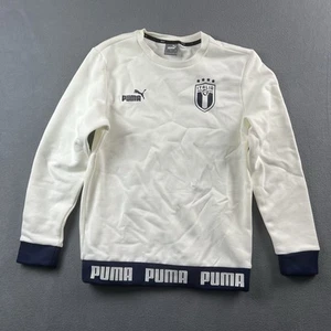 Puma Sweater Mens Small Italia Soccer Sweatshirt Outdoor Activewear Pullover - Picture 1 of 10