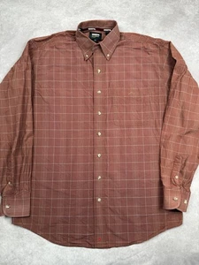 Camisa Resistol Rodeo Gear Para Hombres Mediana Marrón A Cuadros Western Abotonada Vaquero - Imagen 1 de 16