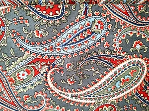 Moda Fabrics Daybreak #44243 Grey with multi-colored Paisley 1.33 yards - Picture 1 of 3