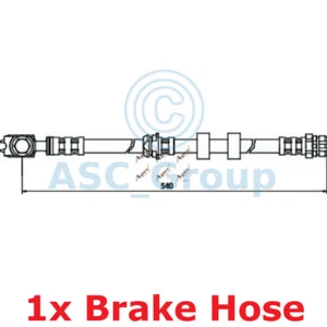 Apec Braking 540mm Disc Brake Caliper Flexible Rubber Hose HOS3513 - Picture 1 of 1