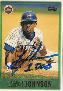 LANCE JOHNSON NEW YORK METS SIGNED 1997 TOPPS  CARD #261 - Picture 1 of 1