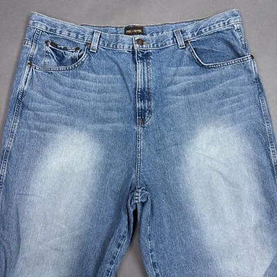 Pantalones de mezclilla Reverb vintage para hombre 42x32 azules holgados lavados ligeros ropa de calle lavados Foto 1 de 4