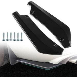Glossy Black Look Rear Bumper Lip Diffuser Splitter Canard Protector Accessories - Bild 1 von 10