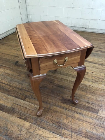 Harden Cherry Single Drawer Drop Leaf End Table Cover