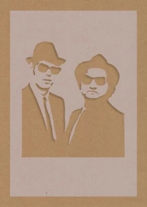Plantilla de película de los Blues Brothers estrella de cine de celebridades shabby chic Dan Akroid - Imagen 1 de 1