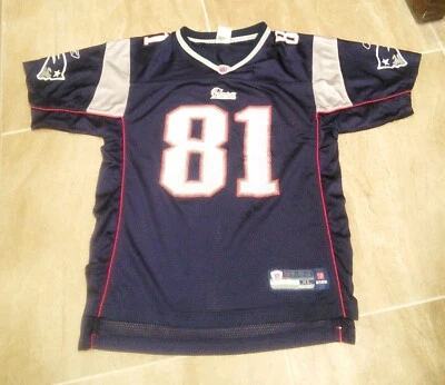 Official Youth Reebok x New England Patriots Jersey #81 Randy Moss Blue Sz XL - Image 1 of 4