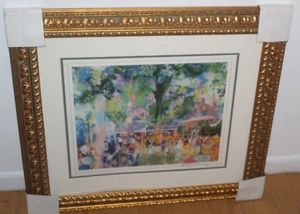 Tavern on the Green Lighograph Signed  Leroy Neiman 1991 Framed 16.5x20 with COA - Picture 1 of 11